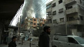 Shelling in Douma